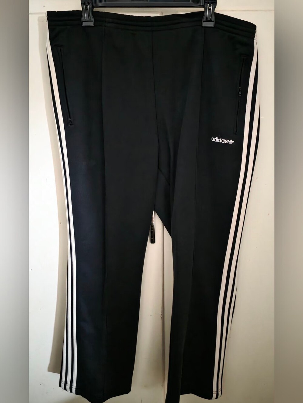adidas Black Sweatpants with White Side Stripes